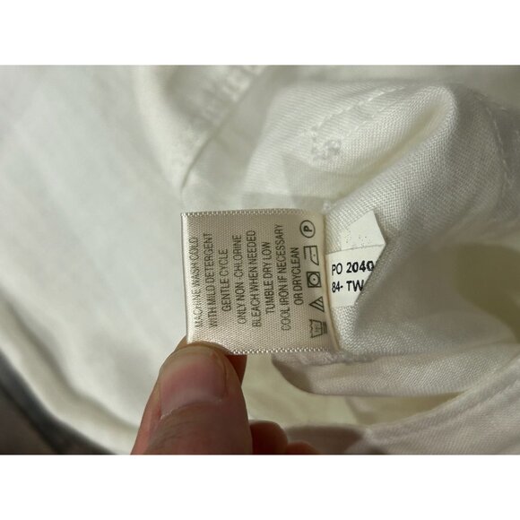 Tommy Bahama NWT White Linen Blend Pants Size 10 Relaxed Fit Drawstring Waist - Picture 9 of 11
